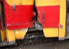 В Киеве столкнулись трамваи. В аварии пострадали несколько человек. Фото