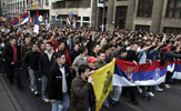 Хаос на улицах Белграда. Фото