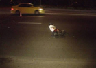 Пьяный киевлянин попробовал перебежать дорогу. Крайне неудачно. Фото