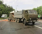 ДТП в Киеве. На дороге не разминулись грузовики. Фото