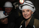 Тимошенко «примерила» шкуру шахтера. Фото