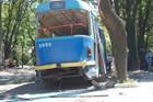 Одесса. Трамвай-убийца сошел с рельсов. Фото с места события