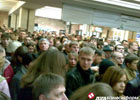 Огромная пробка в киевском метро. А все из-за сломанного эскалатора. Фото