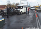 На Киевщине легковушка протаранила маршрутку. Итог - 13 человек получили травмы. Фото