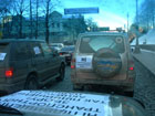 Водители заблокировали центр Киева. В знак протеста. Фото