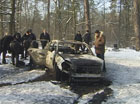 ЧП под Киевом. Сгоревший автомобиль с трупом внутри. Фото с места событий