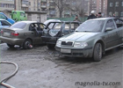 Киевлянин на несколько минут оставил без присмотра авто… Огонь полностью уничтожил «Таврию». Фото