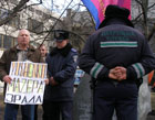 Славянская партия протестовала против установки памятника предателю Мазепе. Фото