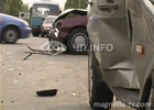 Киев. Из-за сумасшедшего светофора две легковушки превратились в кучу металла. Фото