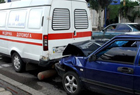 Донбасс. Очередной жертвой женщины за рулем стала «скорая помощь». Фото