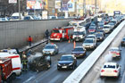 Автомобильное месиво в центре Москвы. Все началось с женщины за рулем. Фото