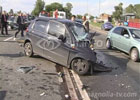В Киеве «Матис» и «Лексус» сильно ударились лбами. Водитель малолитражки погиб. Фото