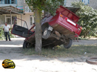 В Николаеве «Жигуль» попытался залезть на дерево. Фото