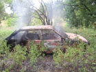 На Луганщине шпана угнала и сожгла автомобиль. Фото