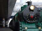 Уникальный поезд, прибывший в Киев из прошлого. Фото