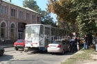 В Харькове трамвай протаранил сразу 12 машин. Фото