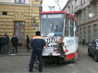 В центре Львова трамвай протаранил маршрутку. Пострадали 6 человек. Фото