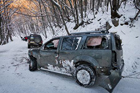 Неудачное «восхождение» на Ай-Петри. С горы рухнул внедорожник. Фото