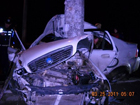 Авария в Мариуполе. Легковушку намотало на столб. Фото