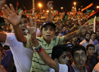 Ливийцы празднуют победу над режимом Каддафи. Фото