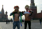 Барышни из FEMEN прогулялись топлесс по Красной площади. Фото