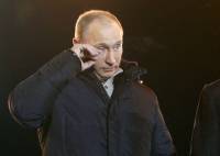 Как Путин плакал на Манежной площади. Естественно, из-за ветра
