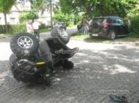 В Ужгороде не смогли поделить дорогу трое подростков на квадроцикле и женщина на «Тойоте»
