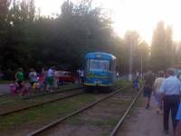 В Одессе с рельсов сошел очередной трамвай. Хоть бери и пешком ходи