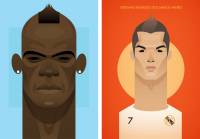 Накануне Евро-2012 английский художник нарисовал знаменитых футболистов такими, какими их еще не видели