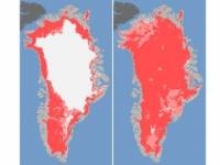Из-за теплого лета Гренландия стала совсем на себя не похожей
