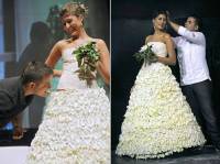 Идеальный вариант для прожорливой невесты. Колумбиец создал съедобное свадебное платье