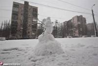 С первым снегом. Небеса укрыли Киев белым одеялом