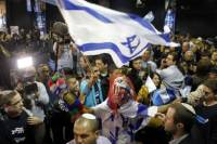 Сторонники Биньямина Нетаниягу празднуют победу на выборах в Кнессет