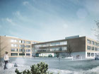 Эта новая университетская больница в Мюнстере внешне очень похожа на советскую школу