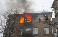 Пожар в центре Киева, унесший жизнь одного человека