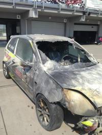 Украинская гонщица чудом спаслась, выбравшись из пылающего автомобиля