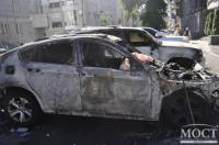 В Днепропетровске дотла сгорел BMW известного футболиста