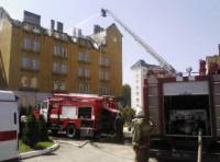 Пожар в отеле под Киевом с горем пополам потушили