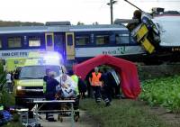 На месте столкновения поездов в Швейцарии найден труп машиниста. Фото с места событий