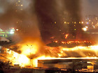 В Киеве на Оболони дотла сгорела центральная часть рынка у метро