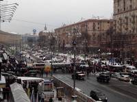 Крещатик со стороны Бессарабки блокирован милицией. Свежие фото