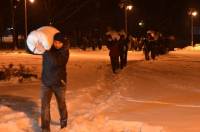 В Ровно под стенами ОГА выросли баррикады из снега и шин