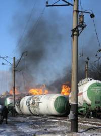 В СМИ появилась информация о том, что поезд с газом взорвался из-за умышленного поджога