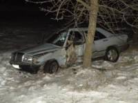 На суровой Николаевщине «Мерседес» слетел в кювет и протаранил дерево. Водитель погиб на месте