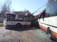 В Донецкой области автобус взял на таран троллейбус. Пять человек погибли