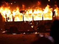 На Херсонщине по дороге в Николаев загорелся рейсовый автобус
