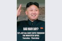 Лидер Северной Кореи Ким Чен Ына стал лицом рекламы лондонской парикмахерской