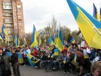 В Краматорске состоялся тысячный митинг в поддержку единой Украины