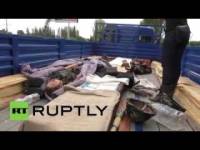 Обнародовано видео грузовика с телами погибших бойцов батальона «Донбасс»