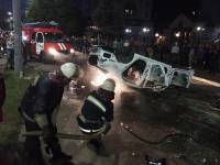 Возле посольства РФ в Киеве работают пожарники. Опасаются взрыва